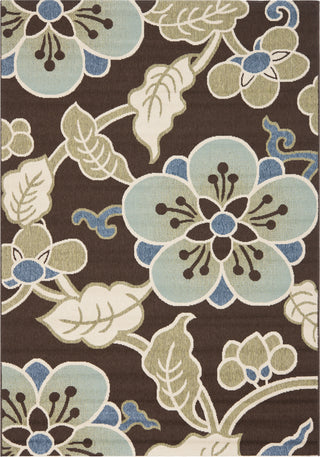 Safavieh Veranda VER001 Chocolate/Aqua Area Rug 