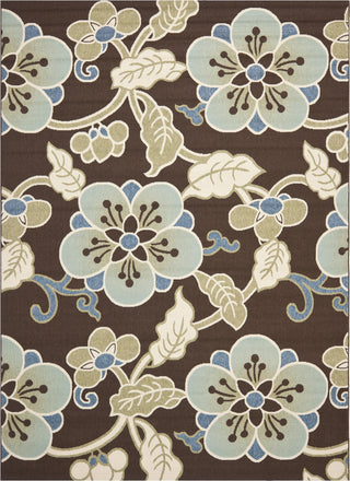 Safavieh Veranda VER001 Chocolate/Aqua Area Rug 