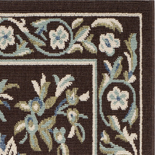 Safavieh Veranda VER011 Chocolate/Aqua Area Rug 