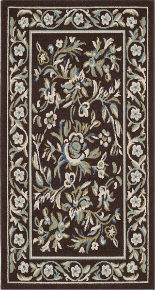 Safavieh Veranda VER011 Chocolate/Aqua Area Rug main image