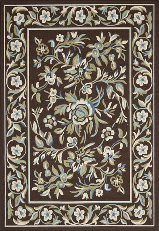 Safavieh Veranda VER011 Chocolate/Aqua Area Rug 