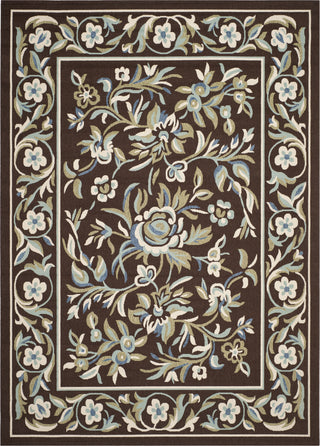 Safavieh Veranda VER011 Chocolate/Aqua Area Rug 