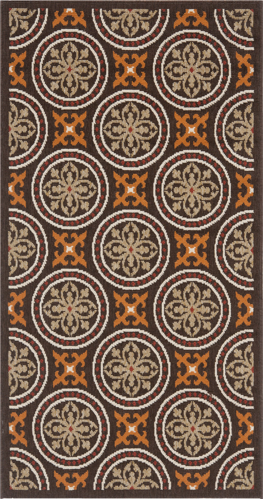 Safavieh Veranda VER030 Chocolate/Terracotta Area Rug main image