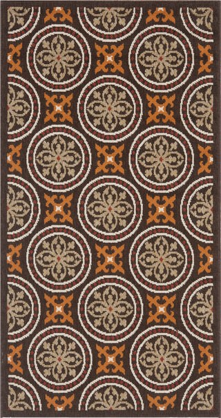 Safavieh Veranda VER030 Chocolate/Terracotta Area Rug main image