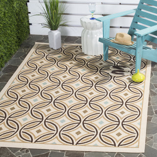 Safavieh Veranda VER047 Cream/Chocolate Area Rug  Feature