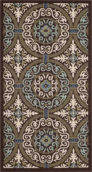 Safavieh Veranda VER055 Chocolate/Cream Area Rug main image