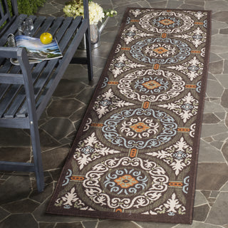 Safavieh Veranda VER055 Chocolate/Aqua Area Rug 