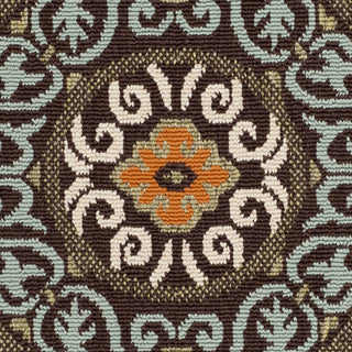 Safavieh Veranda VER055 Chocolate/Aqua Area Rug 