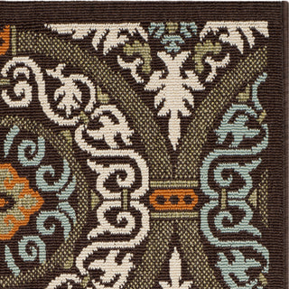 Safavieh Veranda VER055 Chocolate/Aqua Area Rug 