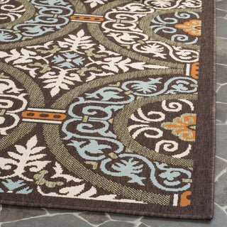 Safavieh Veranda VER055 Chocolate/Aqua Area Rug 