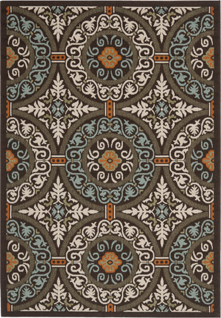 Safavieh Veranda VER055 Chocolate/Aqua Area Rug 