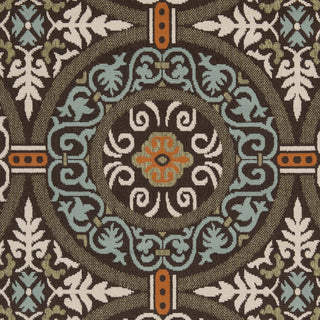 Safavieh Veranda VER055 Chocolate/Aqua Area Rug 