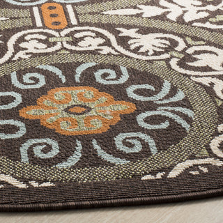 Safavieh Veranda VER055 Chocolate/Aqua Area Rug 