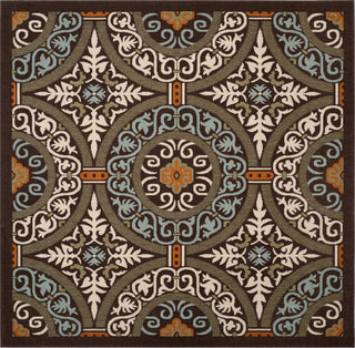 Safavieh Veranda VER055 Chocolate/Aqua Area Rug 