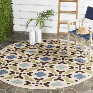 Safavieh Veranda VER080 Cream/Terracotta Area Rug Room Scene Feature