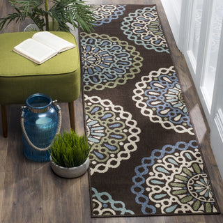 Safavieh Veranda VER092 Chocolate/Blue Area Rug  Feature