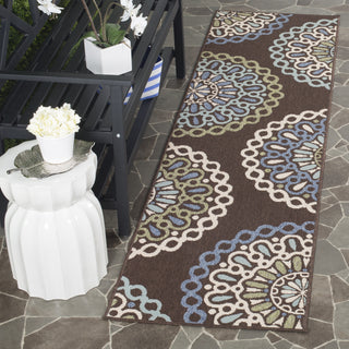 Safavieh Veranda VER092 Chocolate/Blue Area Rug 