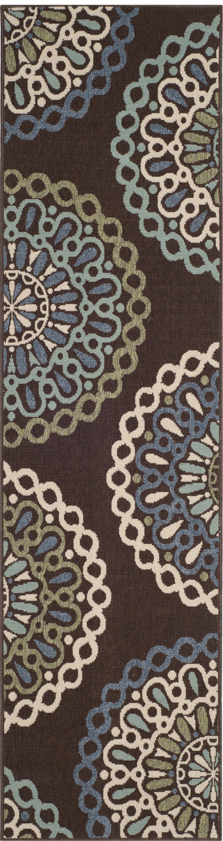 Safavieh Veranda VER092 Chocolate/Blue Area Rug 