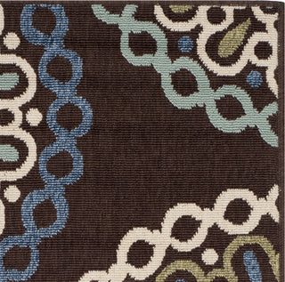 Safavieh Veranda VER092 Chocolate/Blue Area Rug 