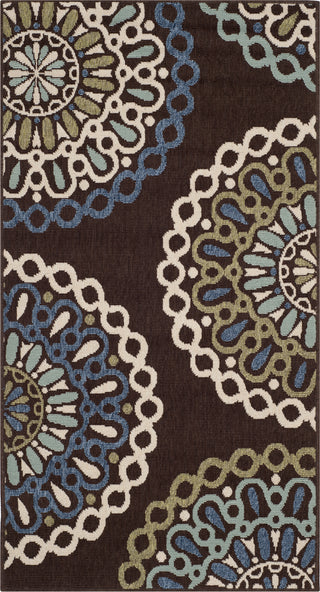 Safavieh Veranda VER092 Chocolate/Blue Area Rug main image