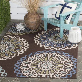 Safavieh Veranda VER092 Chocolate/Blue Area Rug 