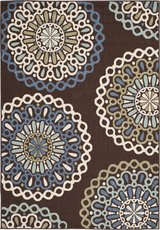 Safavieh Veranda VER092 Chocolate/Blue Area Rug 