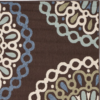 Safavieh Veranda VER092 Chocolate/Blue Area Rug 