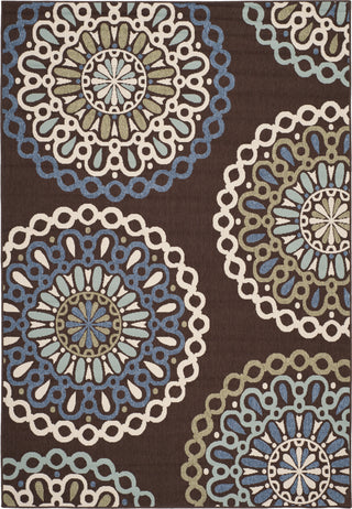 Safavieh Veranda VER092 Chocolate/Blue Area Rug 