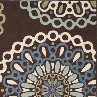 Safavieh Veranda VER092 Chocolate/Blue Area Rug 