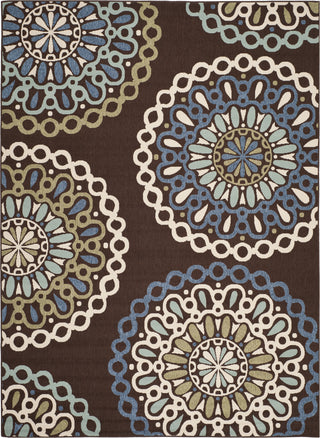 Safavieh Veranda VER092 Chocolate/Blue Area Rug 