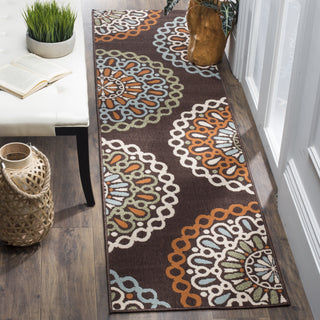 Safavieh Veranda VER092 Chocolate/Terracotta Area Rug  Feature