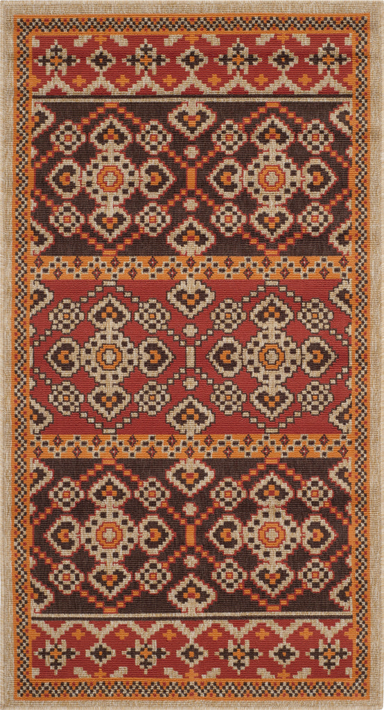Safavieh Veranda VER093 Red/Chocolate Area Rug main image