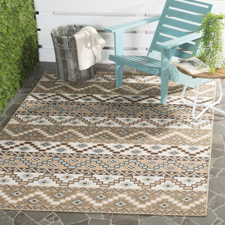 Safavieh Veranda VER095 Creme/Brown Area Rug  Feature