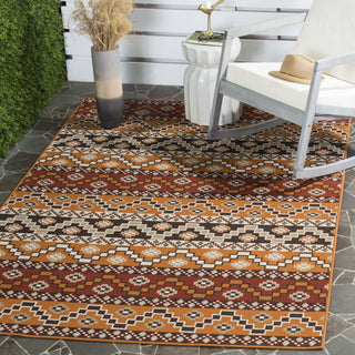 Safavieh Veranda VER095 Red/Chocolate Area Rug  Feature