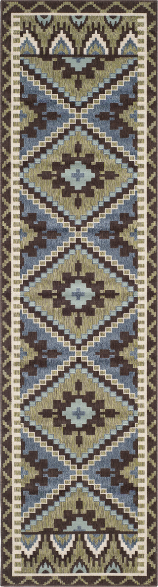 Safavieh Veranda VER096 Green/Chocolate Area Rug 