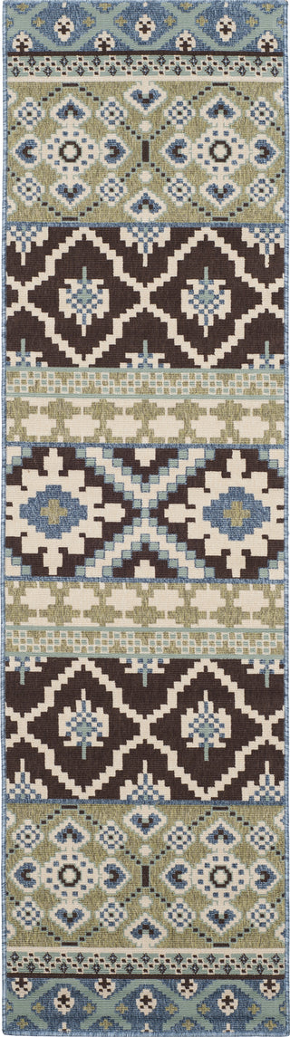 Safavieh Veranda VER097 Chocolate/Blue Area Rug 