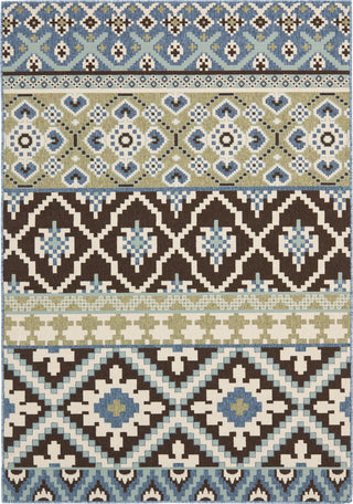 Safavieh Veranda VER097 Chocolate/Blue Area Rug 