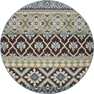 Safavieh Veranda VER097 Chocolate/Blue Area Rug 