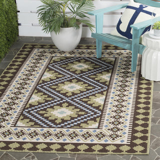 Safavieh Veranda VER099 Chocolate/Green Area Rug  Feature