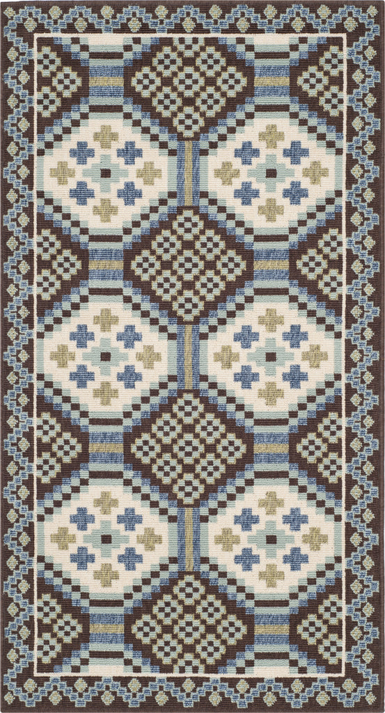 Safavieh Veranda VER100 Blue/Chocolate Area Rug main image