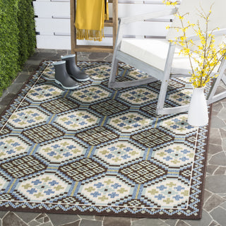 Safavieh Veranda VER100 Blue/Chocolate Area Rug  Feature