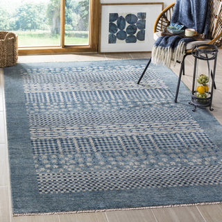 Safavieh Vineyard VIN229 Blue/Blue Area Rug Room Scene Feature