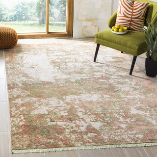 Safavieh Vineyard VIN511 Green/Orange Area Rug Room Scene Feature