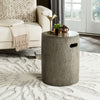 Safavieh Trunk Indoor/Outdoor Modern Concrete Round 165-Inch H Accent Table Dark Grey Furniture 