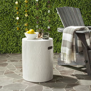 Safavieh Trunk Indoor/Outdoor Modern Concrete Round 165-Inch H Accent Table Ivory Furniture  Feature