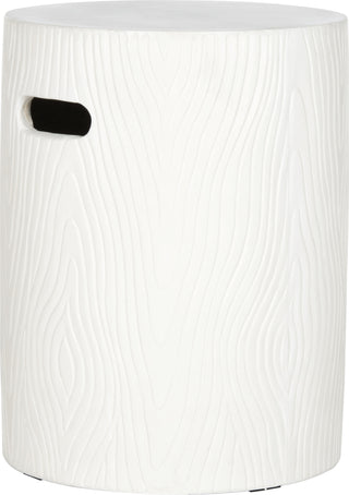 Safavieh Trunk Indoor/Outdoor Modern Concrete Round 165-Inch H Accent Table Ivory Furniture 