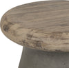 Safavieh Button Indoor/Outdoor Modern Concrete Round 181-Inch H Accent Table Dark Grey Furniture 