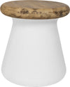 Safavieh Button Indoor/Outdoor Modern Concrete Round 181-Inch H Accent Table Ivory Furniture main image