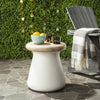 Safavieh Button Indoor/Outdoor Modern Concrete Round 181-Inch H Accent Table Ivory Furniture  Feature