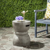 Safavieh Haruki Indoor/Outdoor Modern Concrete Round 177-Inch H Accent Table Dark Grey Furniture  Feature